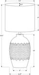 Monarch Specialties Inc. Ivory Ceramic/Ivory Shade Table Lamp -1