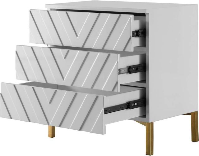 Meridian Furniture Collette White Side Table-1
