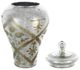 A & B Home Antique Silver Glass Jar with Lid-1