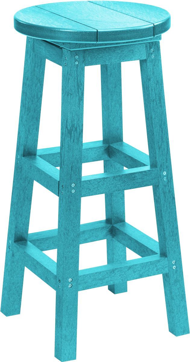 C.R. Plastic Generation Line Turquoise 30" Bar Stool-0
