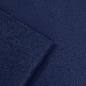 Olliix by Peak Performance 3M Scotchgard Micro Fleece Navy Queen Sheet Set-1