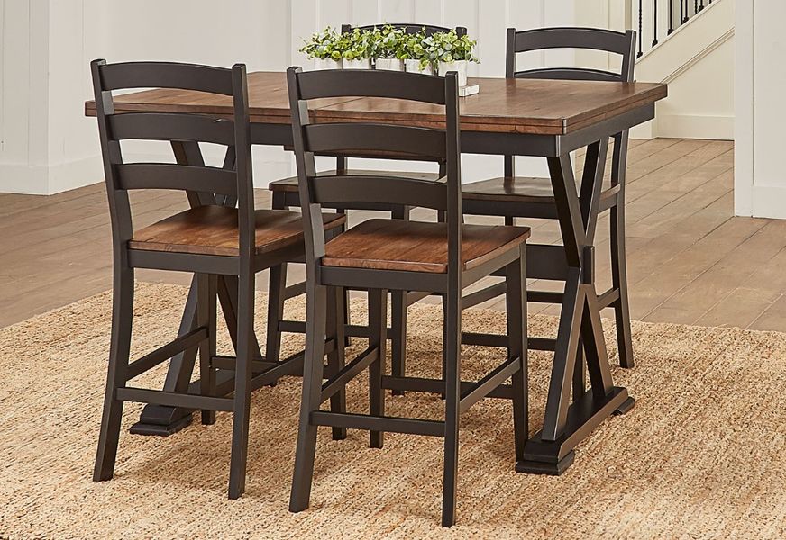 A-America® Stormy Ridge 5-Piece Chicory/Slate Black Counter Dining Set ...