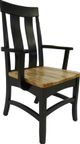 Urban Collections by Yutzy Woodworking Mansfield Black/Light Brown Office Arm Chair-0