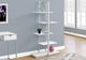 Monarch Specialties Inc. 60"H Dark White with Silver Metal Bookcase-1