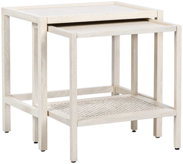 Classic Home Devin Milk White Nesting Accent Table-0