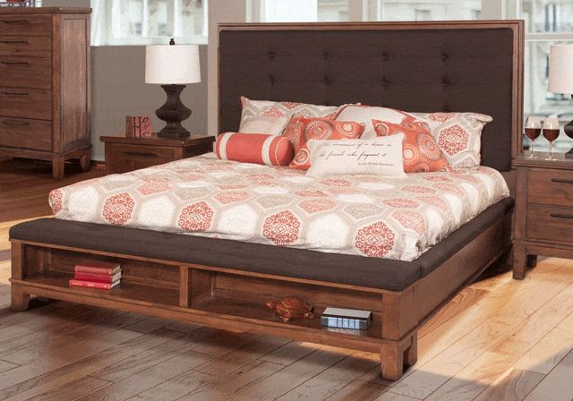 New Classic® Home Furnishings Cagney Chestnut California King Storage Bed-1