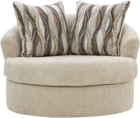 Signature Design by Ashley® Crespino Oatmeal Swivel Accent Chair-2