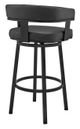 Armen Living Lorin Black 30" Swivel Bar Stool-3