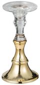 A & B Home Camden Clear/Gold Candlestick Holder-0