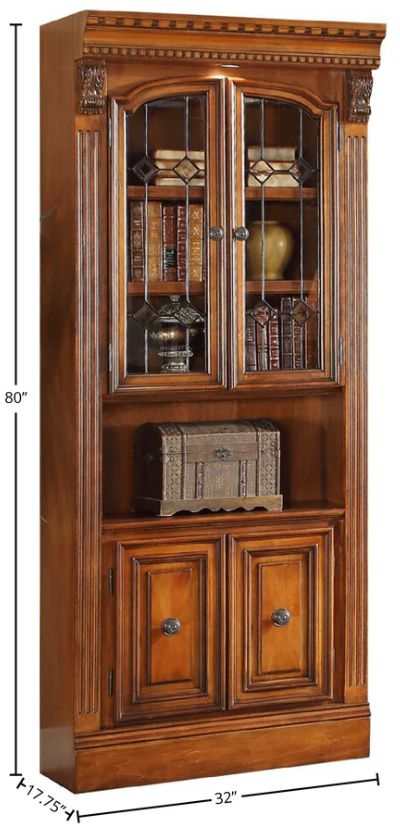 Parker House® Huntington Antique Vintage Pecan 32" Glass Door Cabinet-2