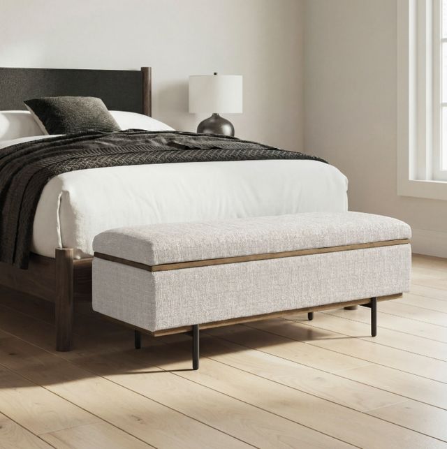 Signature Design by Ashley® Dettaford Stone Storage Bench-1