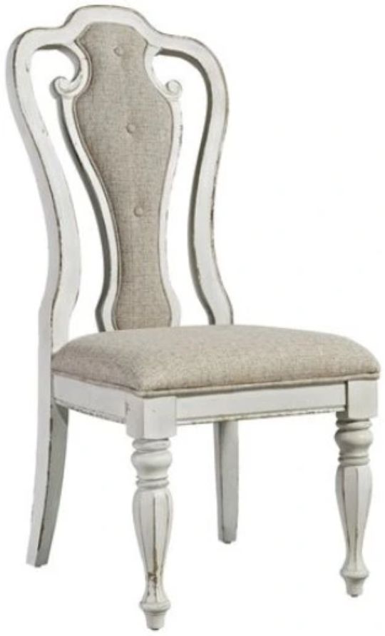 Liberty Furniture Magnolia Manor 7-Piece Antique White/Ivory/Weathered Bark Rectangular Dining Set-4