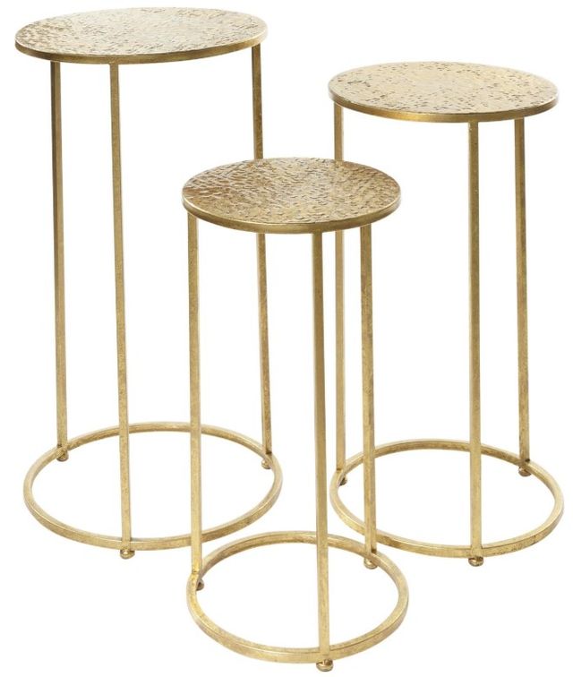 Deco Marche 3-Piece Gold Nesting Table Set-0