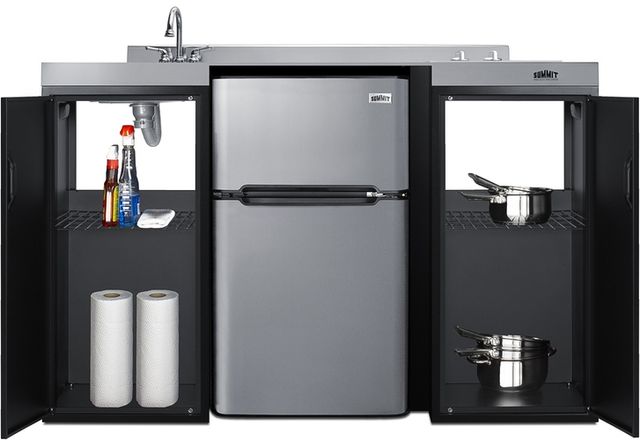 Summit® 54" Black All-in-one Kitchenette -3