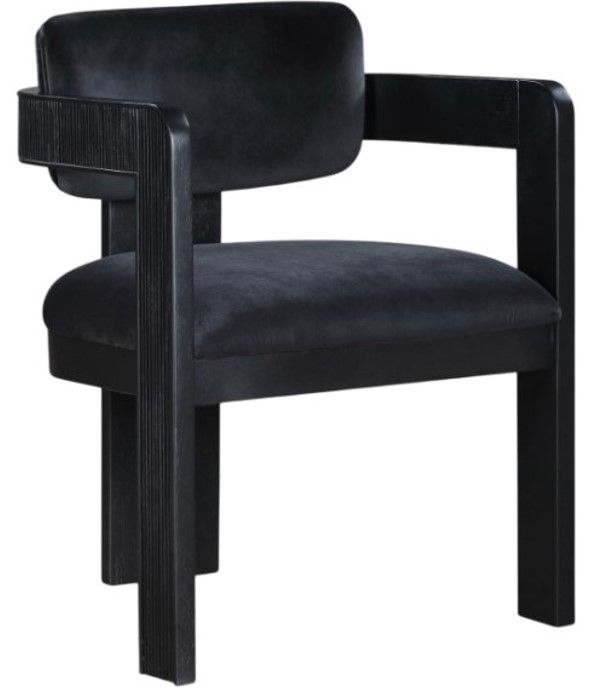 Meridian Furniture Sacha Black Velvet Dining Chair-0