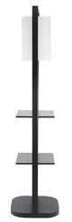 A & B Home Black Vertical Shelving Stand with Light-2