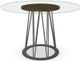 Amisco Customizable Calypso Flat Edge Glass Top Round Dining Table -3