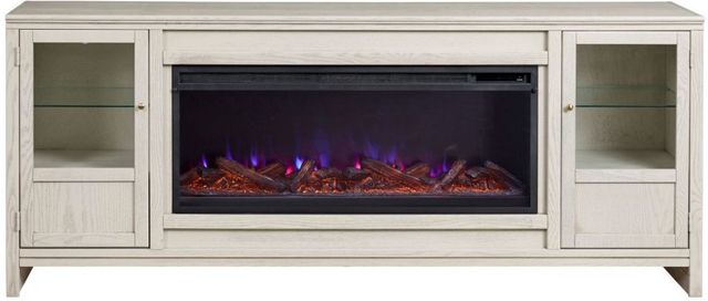 aspenhome® Sandro Brushed White 80" Fireplace Console-4