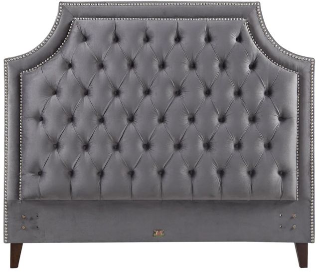 Parker House® Jasmine Flannel Queen Upholstered Panel Bed-3