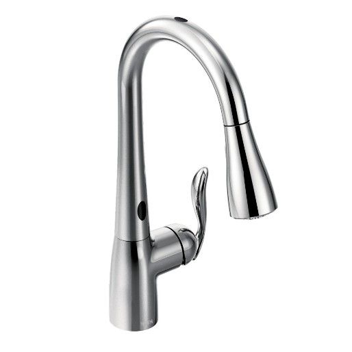 Moen® Arbor Chrome One-Handle High Arc Motionsense Pulldown Kitchen Faucet-1