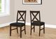 Monarch Specialties Inc. 2-Piece Black Side Chair Set with Brown Wood Legs-4