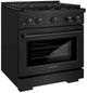 ZLINE 36" Black Stainless Steel Pro Style Gas Range with 6 Brass Burners-3