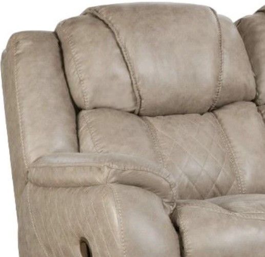 HomeStretch Daytona Beige Double Manual Reclining Sofa-1