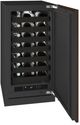 U-Line® Seamless Collection 18" 3.5 Cu. Ft. Panel Ready Wine Refrigerator with Solid Door-3