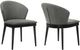 Armen Living Juno 2-Piece Black/Charcoal Dining Side Chair Set-0