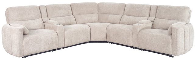 Parker House® Modesto 6-Piece Buttercream Power Reclining Sectional
