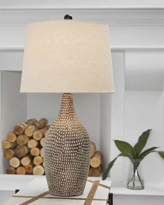 Signature Design by Ashley® Laelman 2-Piece Brown/Gray Table Lamps-4