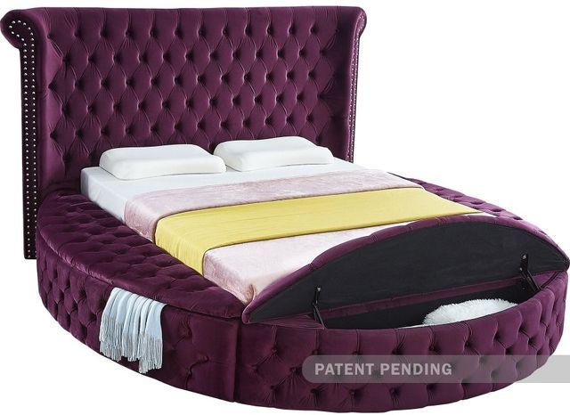 Meridian Furniture Luxus Purple Queen Bed-2