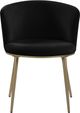 Meridian Furniture Skylar Black/Gold Velvet Dining Chair-2