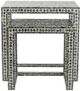 A & B Home Janus 2-Piece Gray and Ivory Rectangular Graphic Pattern Nested Table-1