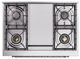 Ilve® Nostalgie II Noblesse 36'' Midnight Blue Pro Style Dual Fuel Range with Chrome Trim-4