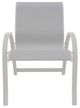 Telescope Casual Aruba Abalone/Snow Aluminum/Fabric Outdoor Sling Stacking Arm Chair-1