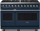 Viking® 5 Series 48" Slate Blue Pro Style Dual Fuel (LP) Range with Polished Chrome Trim-0