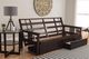 Kodiak Furniture Monterey Marmont Mocha/Espresso Full Storage Futon with Mattress-2
