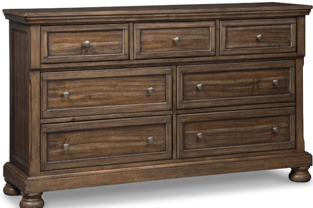 Signature Design by Ashley® Flynnter 6-Piece Medium Brown King Panel Bed Set-2