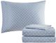 Olliix by Madison Park Essentials Blue Queen Sofia Reversible Complete Bedding Set-4