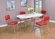 Coaster® Retro White Plated Dining Table with Chrome Silver Base-4