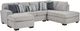 Affordable Furniture 4550 Bita 2-Piece Platinum Chaise Sectional-0