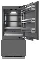 ZLINE Autograph Edition 36 in. 19.8 Cu. Ft. Panel Ready Built In Bottom Freezer Refrigerator with Graphite Gray Interior and Polished Gold Accents-3