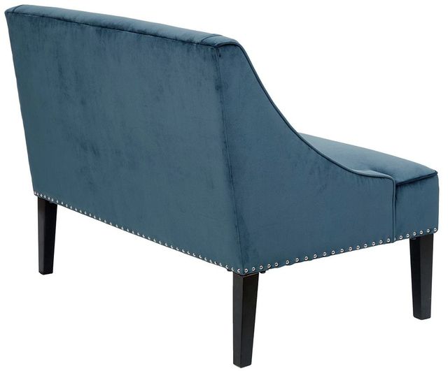 Olliix by Madison Park Blue/Brown Avalon Swoop Arm Settee Loveseat-2