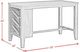 Elements International Santa Barbara 3-Piece Dark Gray/Walnut Dining room Set-2