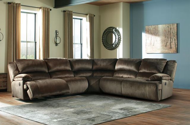 Signature Design by Ashley® Clonmel 5-Piece Chocolate L-Shape Manual Reclining Sectional-1