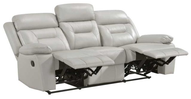 Homelegance® Laconia Silver Double Manual Reclining Sofa-4