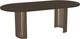 Amisco Customizable Rachel White Oak Oval Dining Table Top with Metal Base-2