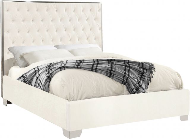 Meridian Furniture Lexi White Queen Bed-0