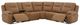 Liberty Furniture Callihan 6-Piece York Butternut Leather Power Reclining Curved Sectional-1